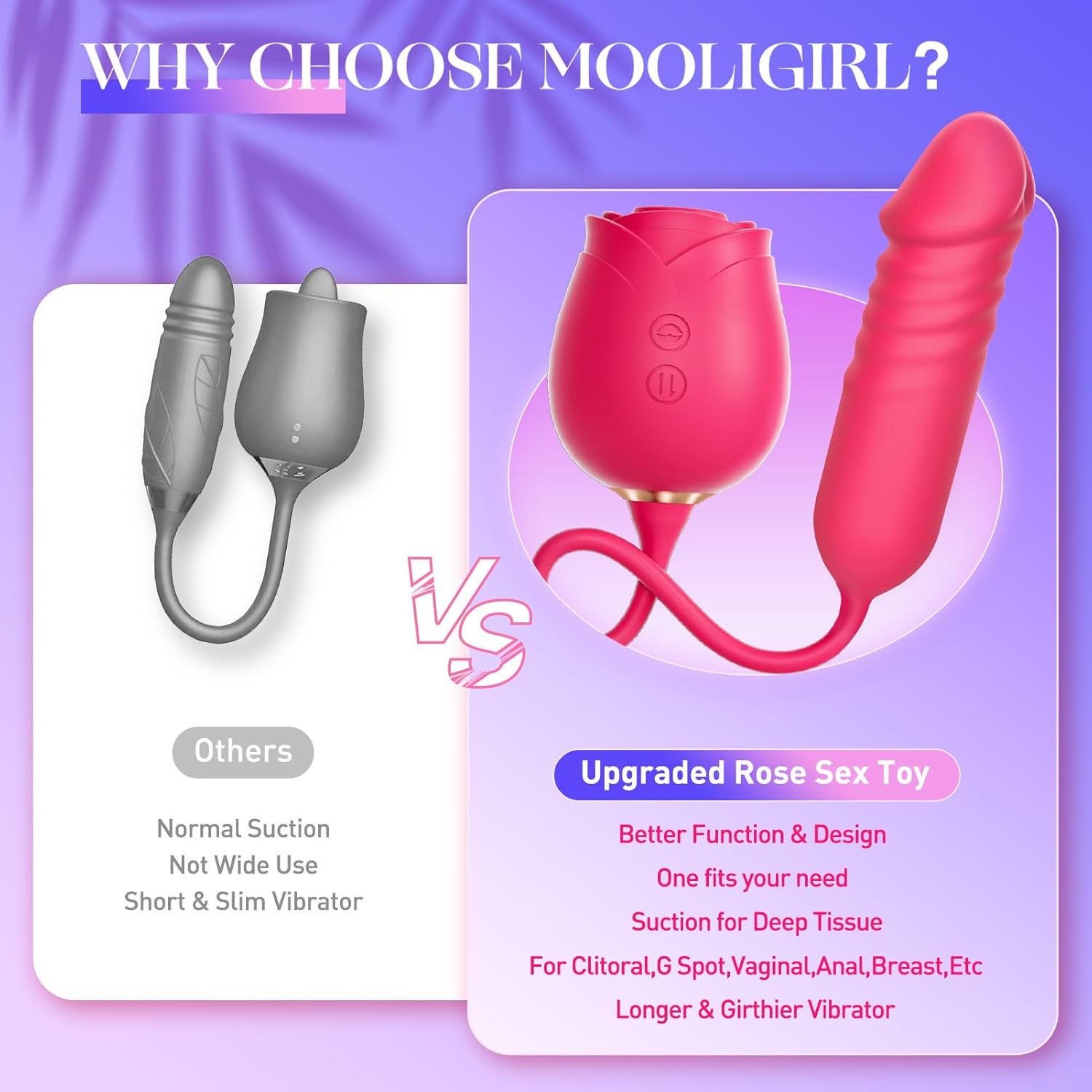 2025 Upgraded Rose Clit Sucking Toy Dildo G-spot Vibrator
