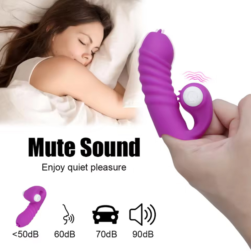 Tongue licking vibrating finger sleeve