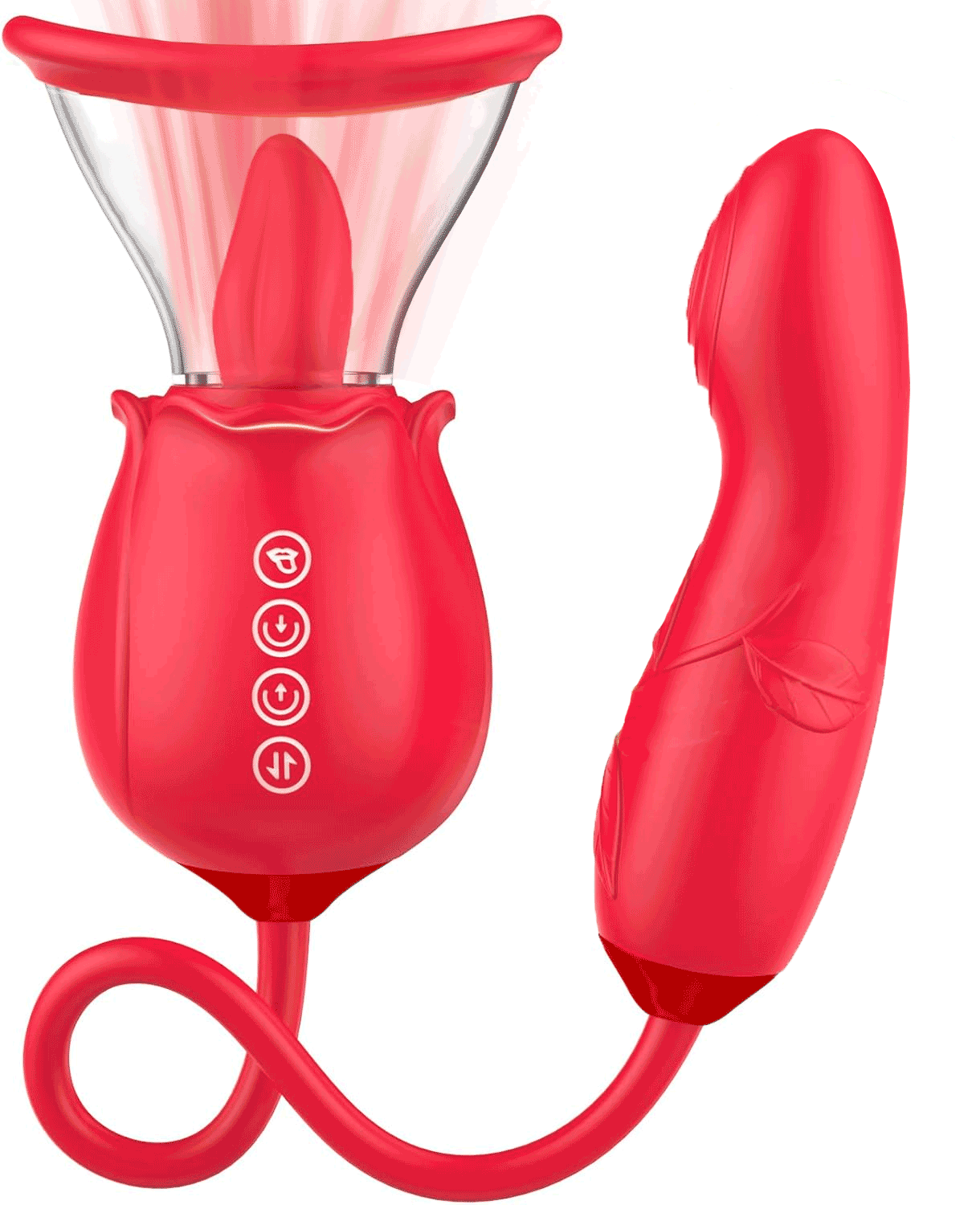 Rose-Inspired Dual-Action Personal Massager (Pulse + Waving Motion)