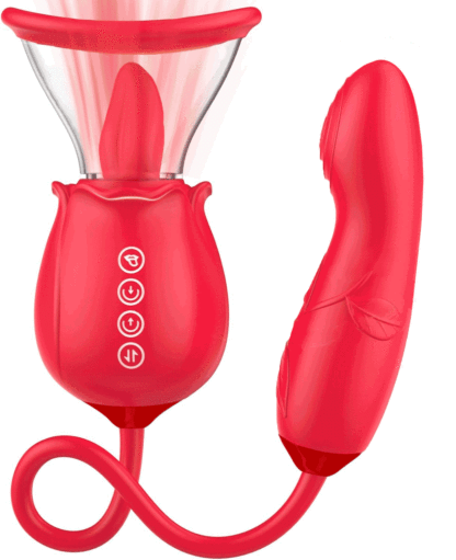 Rose-Inspired Dual-Action Personal Massager (Pulse + Waving Motion)