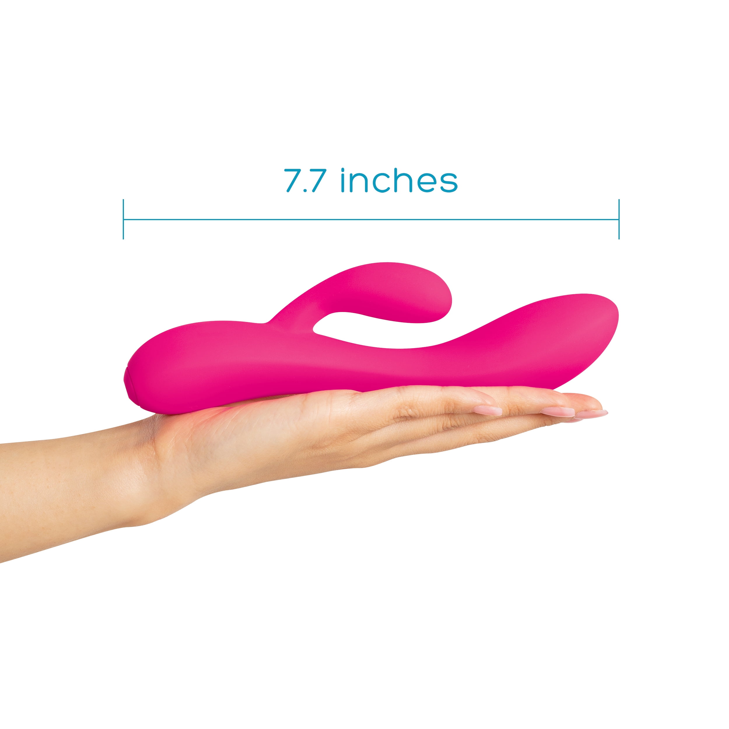 plusOne Dual Rabbit Vibrator, High-quality Silicone, Pink
