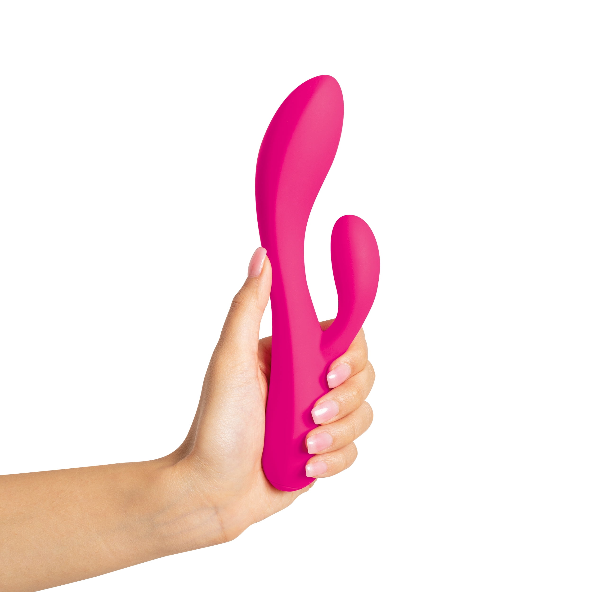 plusOne Dual Rabbit Vibrator, High-quality Silicone, Pink