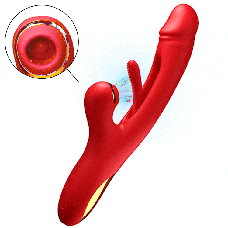 Women’s Vibrator with Realistic Dildo Design – Flapping Vibration & Clitoral Suction