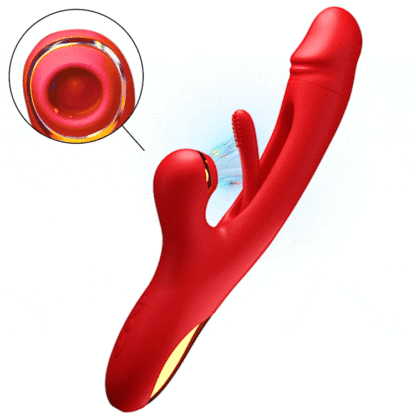 Women’s Vibrator with Realistic Dildo Design – Flapping Vibration & Clitoral Suction