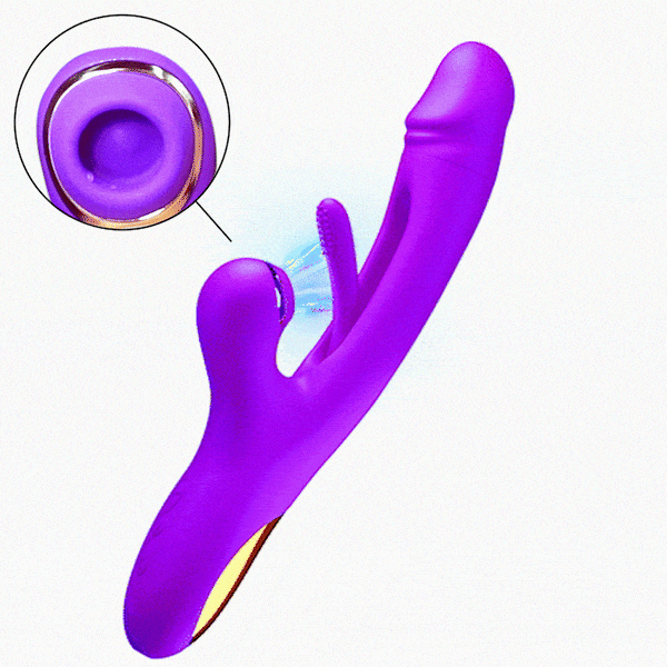 Women’s Vibrator with Realistic Dildo Design – Flapping Vibration & Clitoral Suction