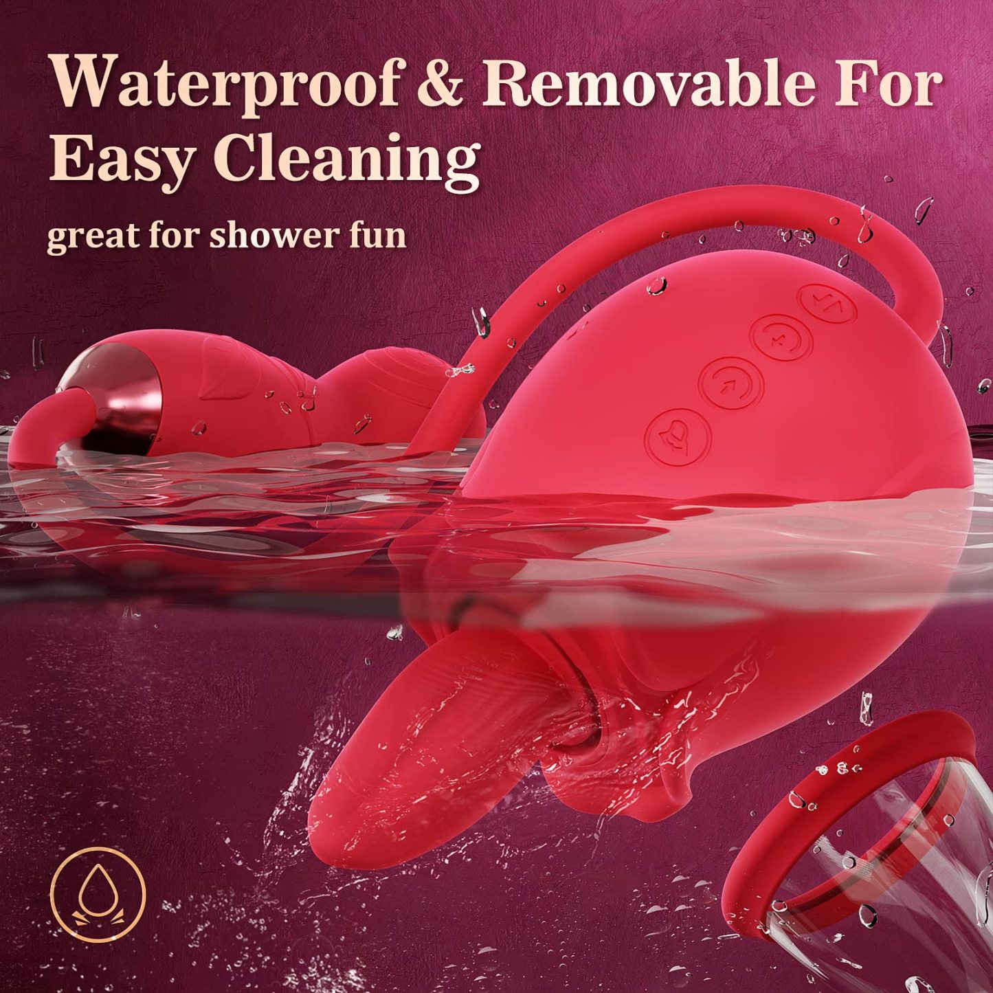 Rose-Inspired Dual-Action Personal Massager (Pulse + Waving Motion)