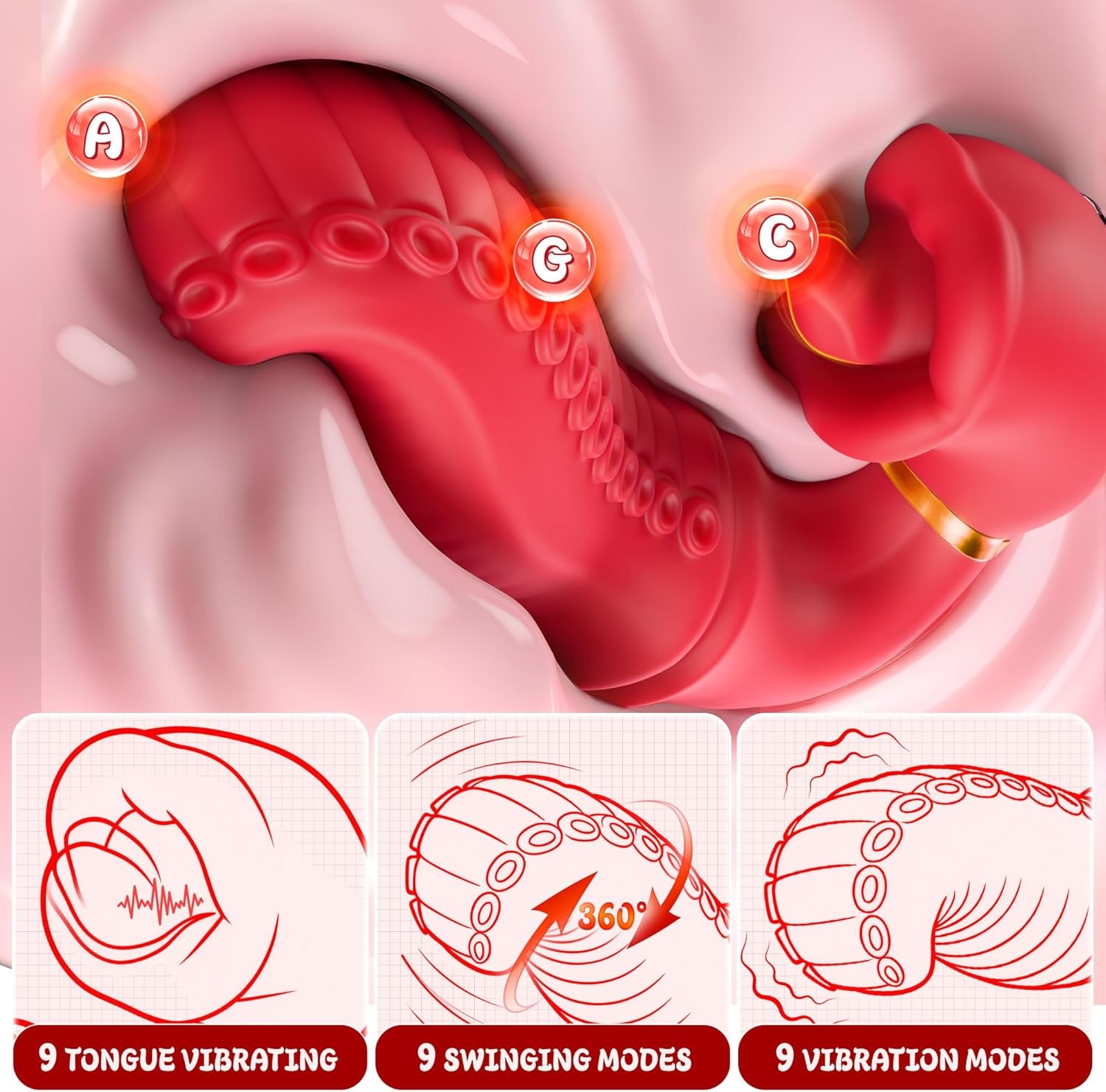 Soft-Touch Wellness Massager with LCD Display & 9 Motion Modes