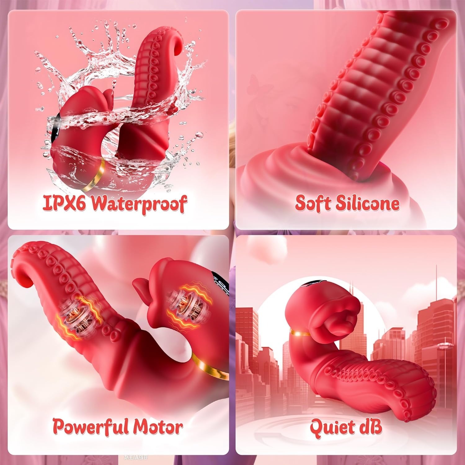 Soft-Touch Wellness Massager with LCD Display & 9 Motion Modes