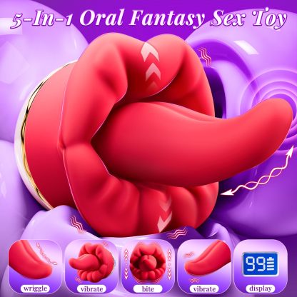 Rose-Style 5-in-1 Personal Massager with Wave Motion + Pulse Modes