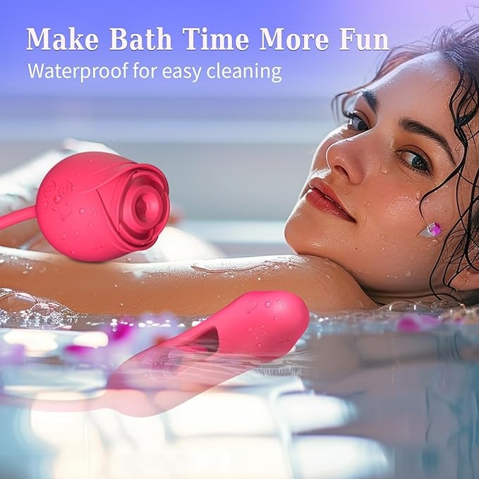 RosePulse – Triple Motion Vibrator with 10 AirPulse Suction, Flapping Clitoral Wings & Deep Thrust G-Spot Core – Rose Toy for Women