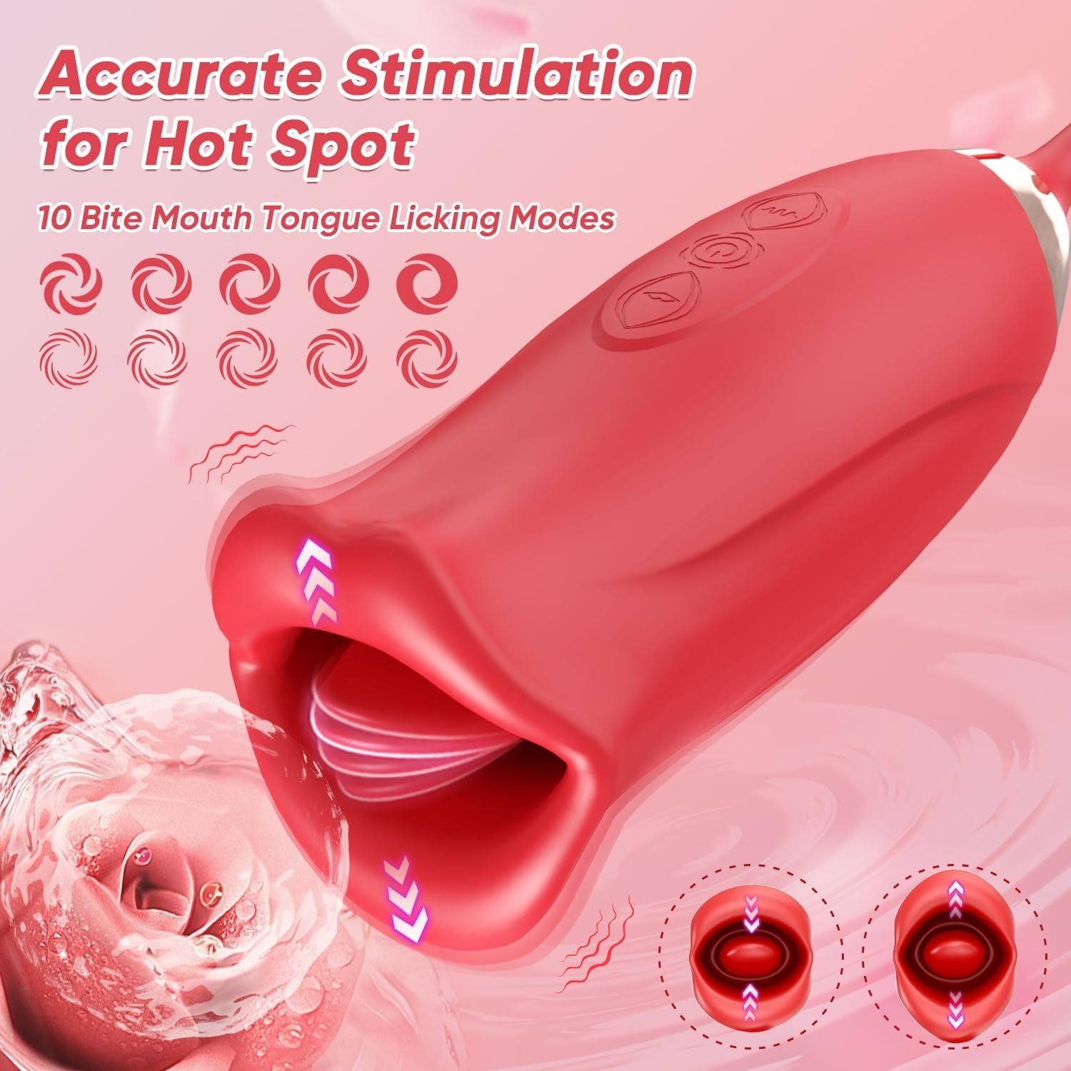4-in-1 – Dual-Action Personal Massager with 4 Functions & Custom Modes