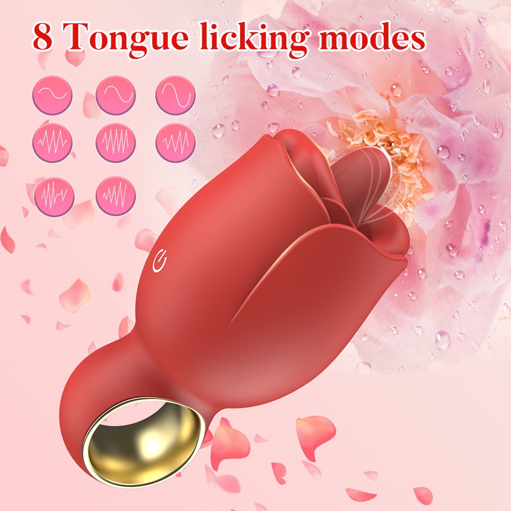 360° Rotating Rose-Style Personal Massager with Custom Modes
