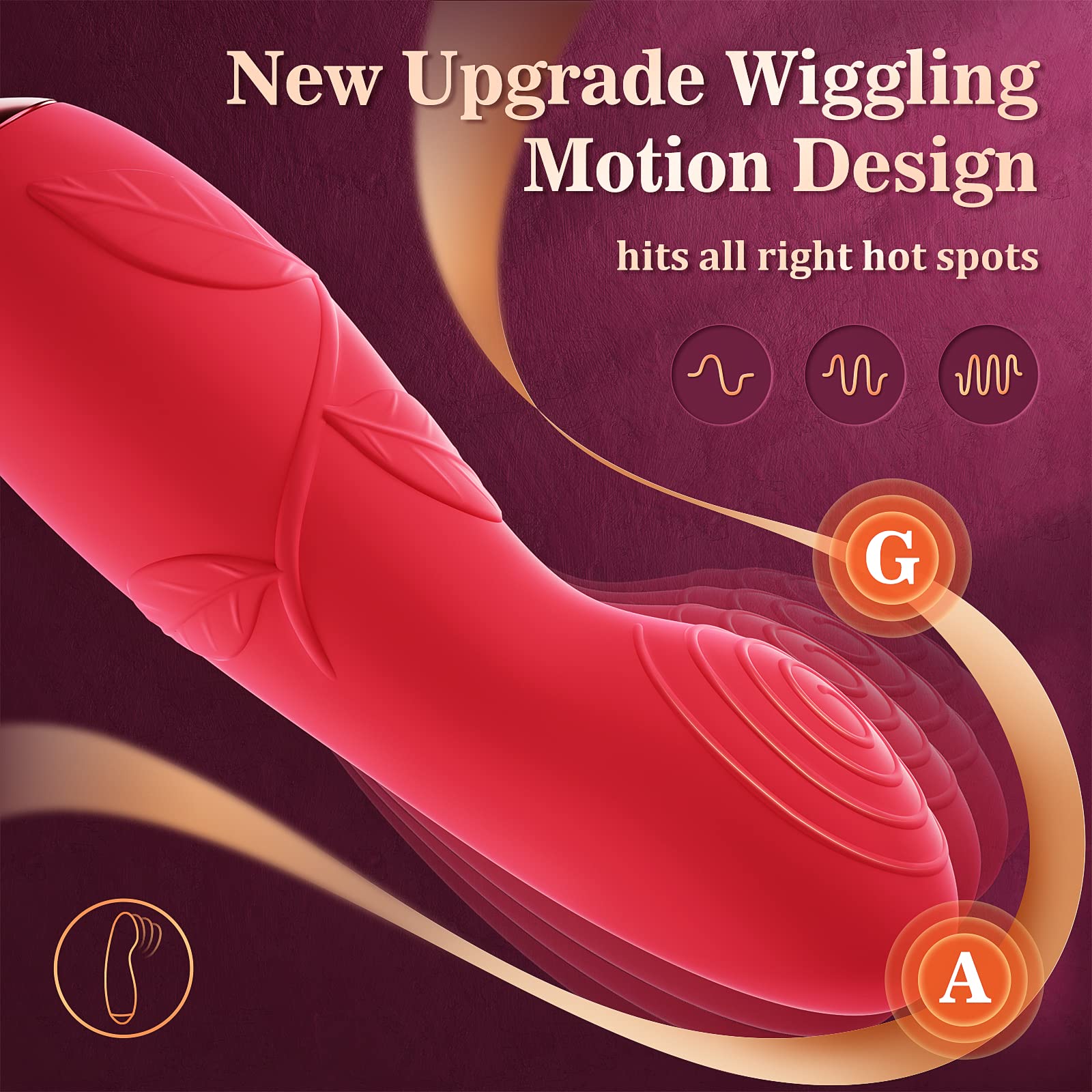 Rose-Inspired Dual-Action Personal Massager (Pulse + Waving Motion)