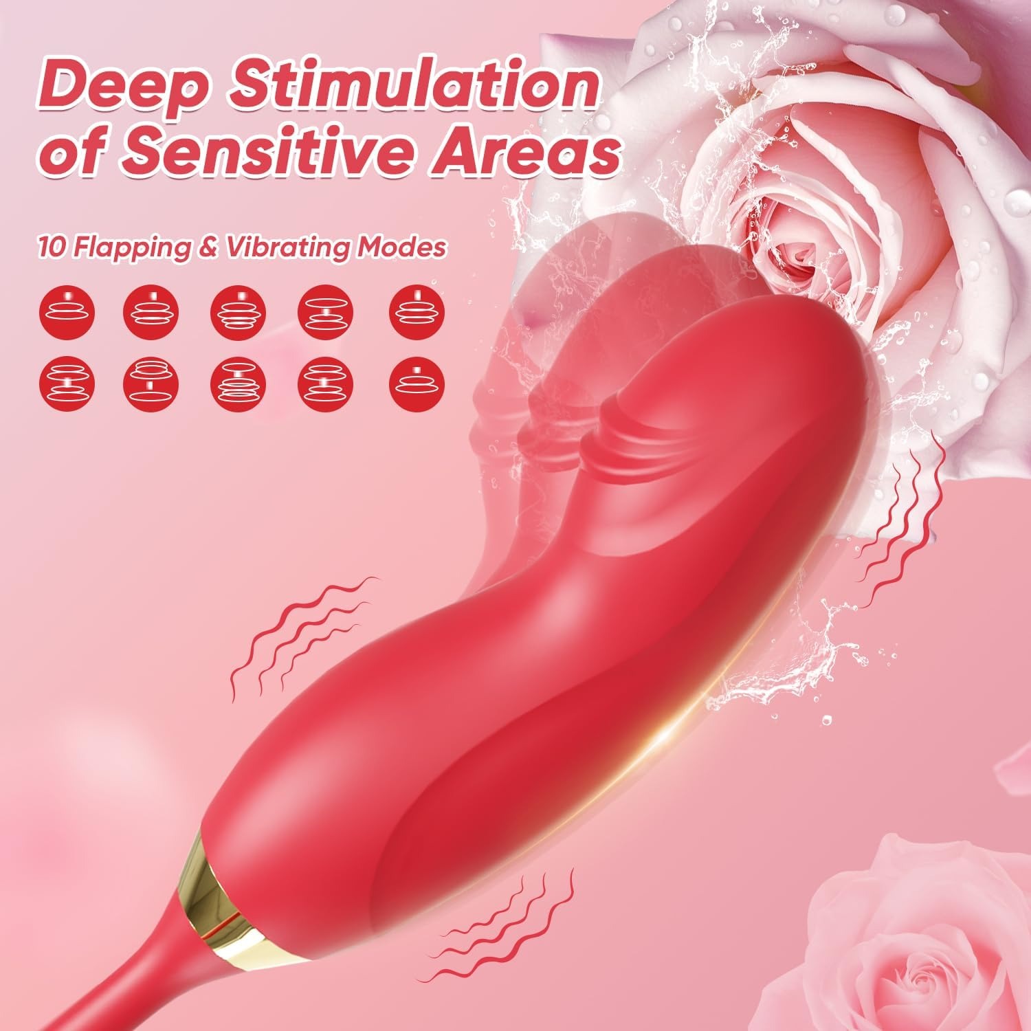 4-in-1 – Dual-Action Personal Massager with 4 Functions & Custom Modes