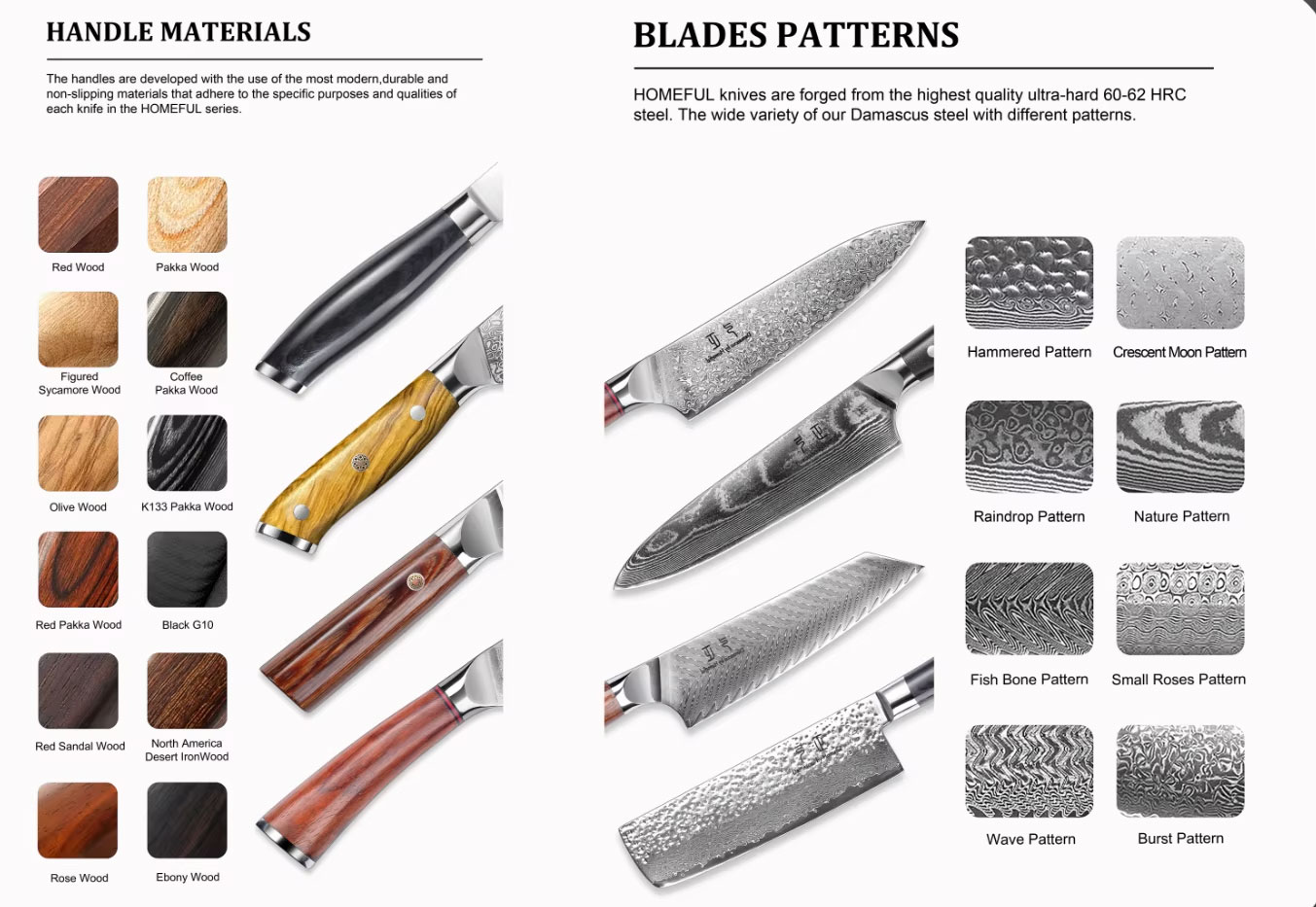 customized damascus knife