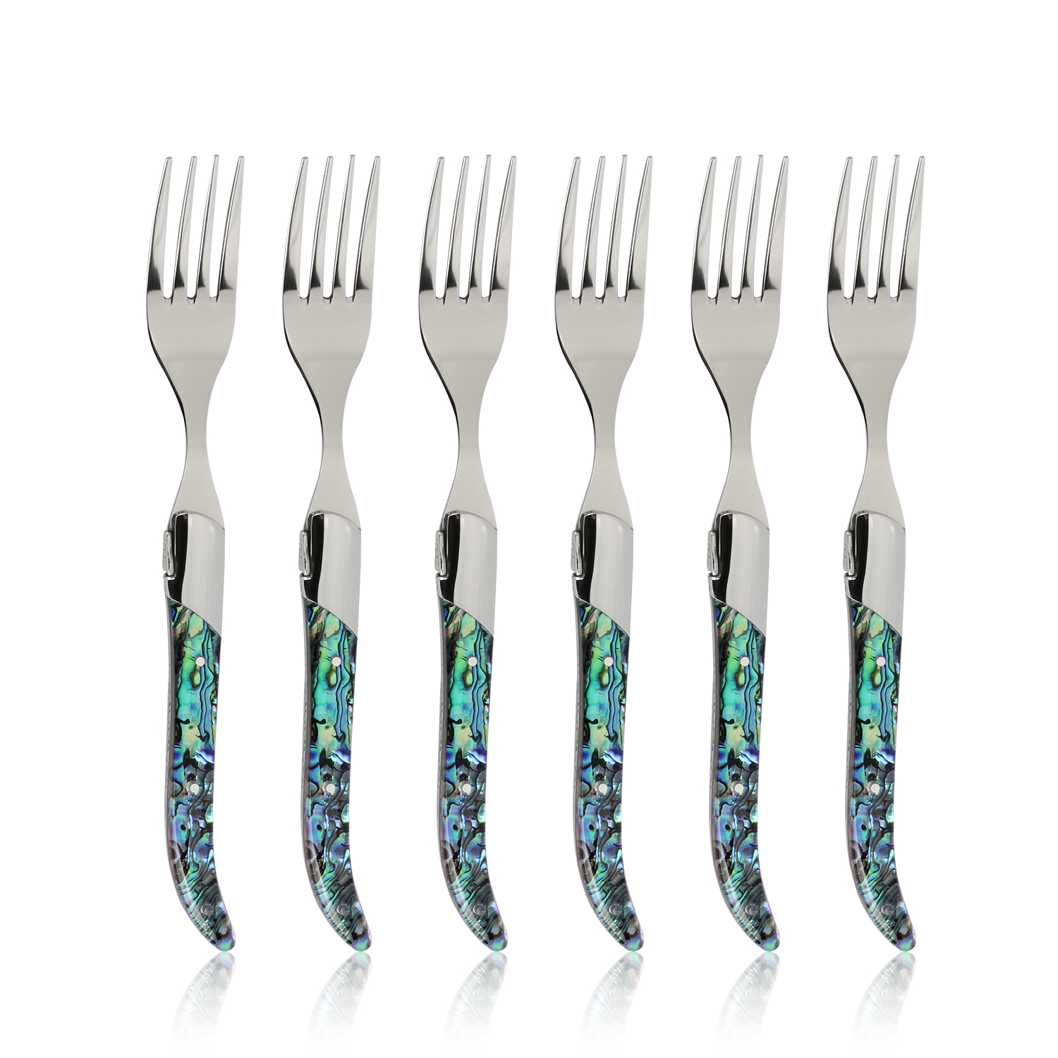 Homeful 6 Pieces Laguiole Style Steak Knife and Table Fork