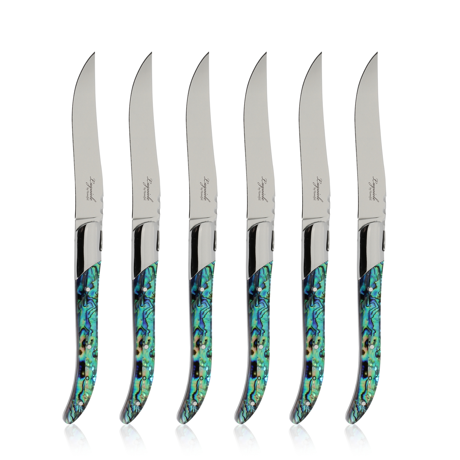 Homeful 6 Pieces Laguiole Style Steak Knife and Table Fork
