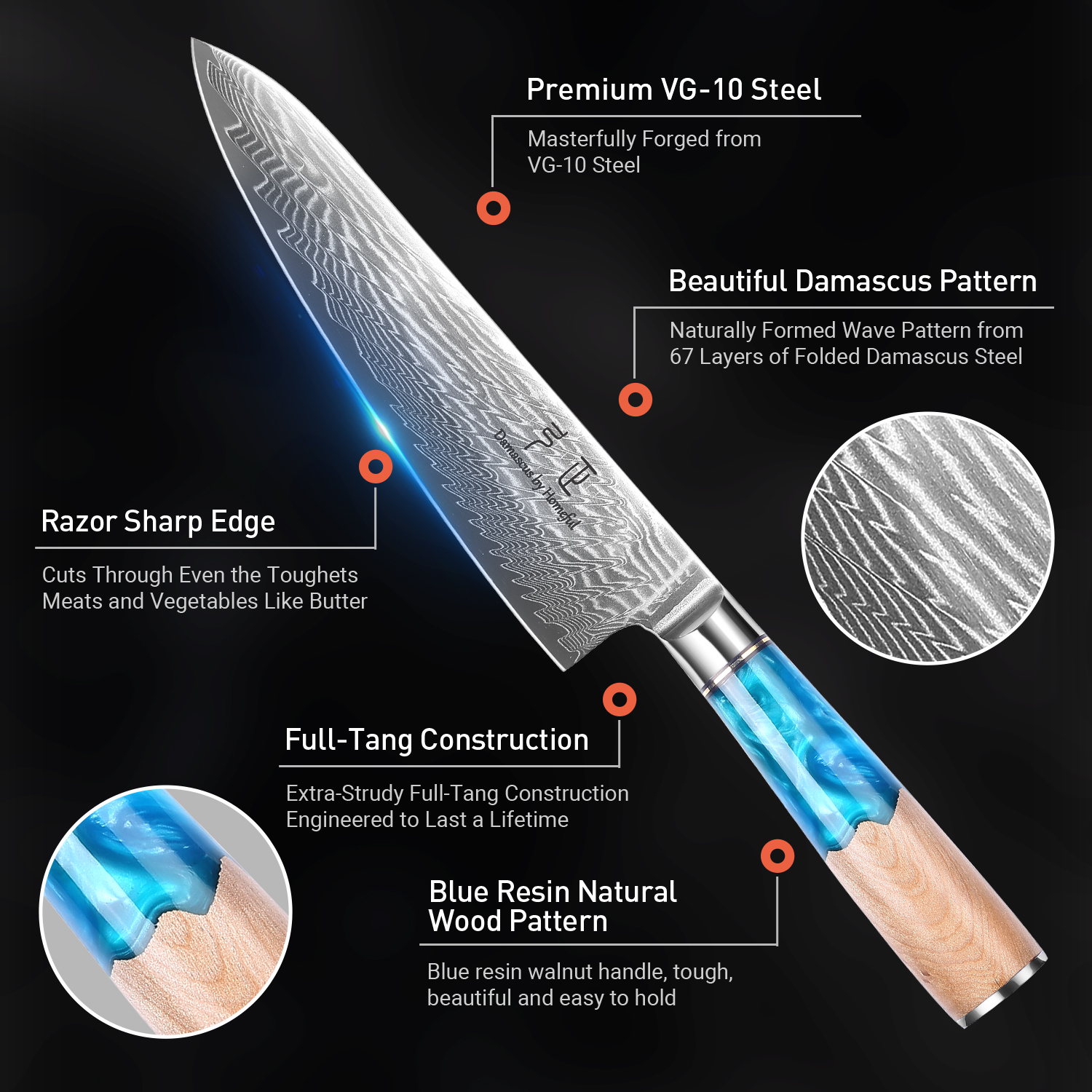 damascus chef knife