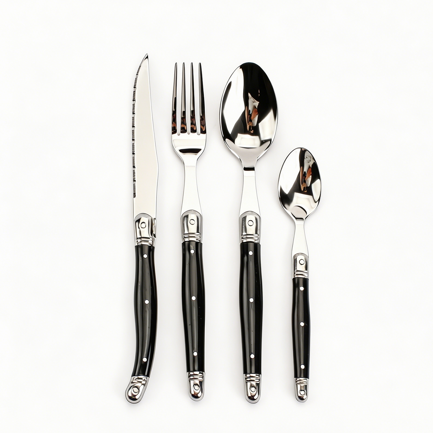 Homeful 4 Pieces Stainless Steel Black Flatware
