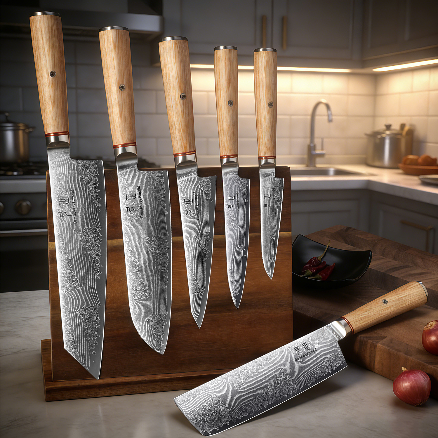 Homeful Chef Knife Damascus Kitchen Knives