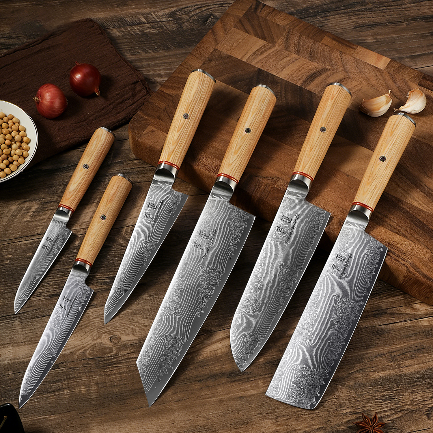 Homeful Chef Knife Damascus Kitchen Knives