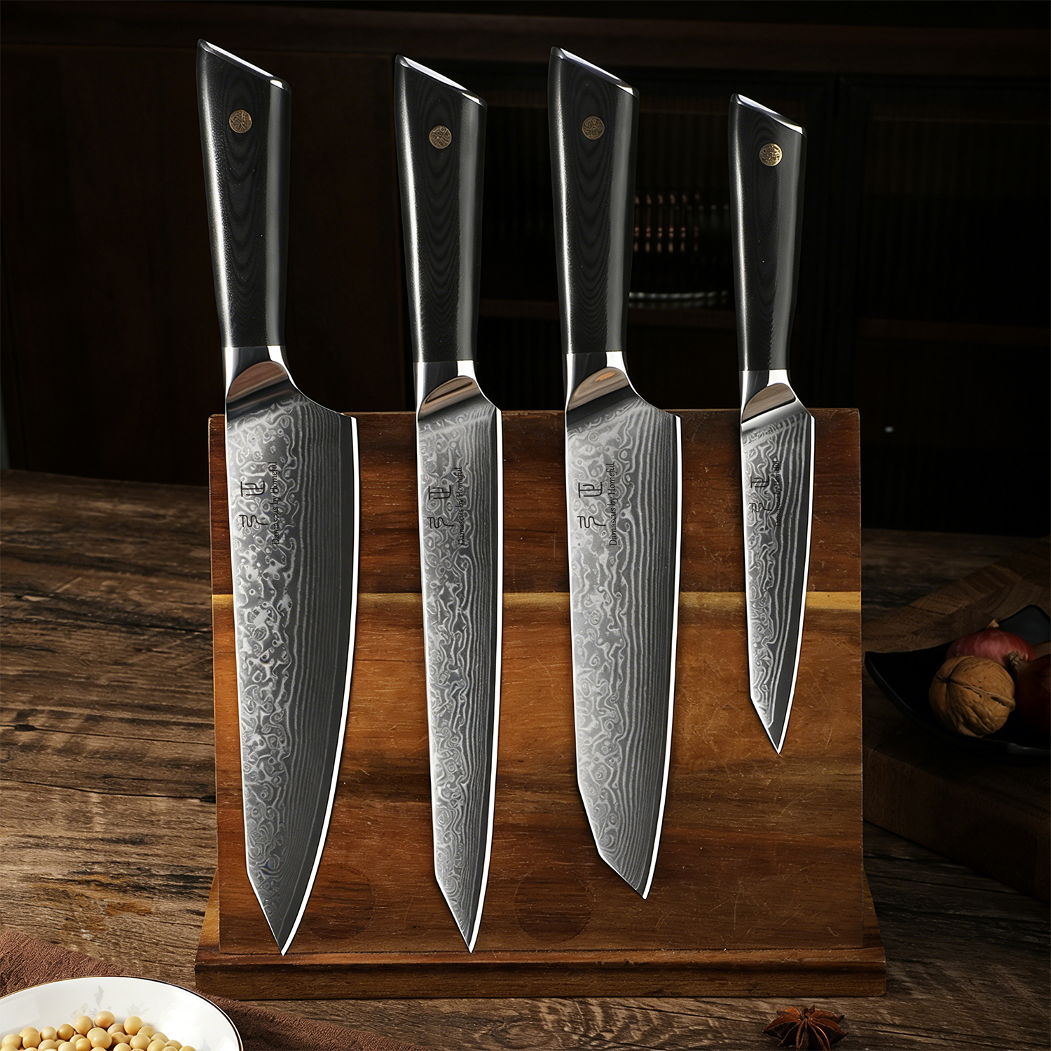 Homeful Razor Sharp Edge Damascus Knife Kitchen Set
