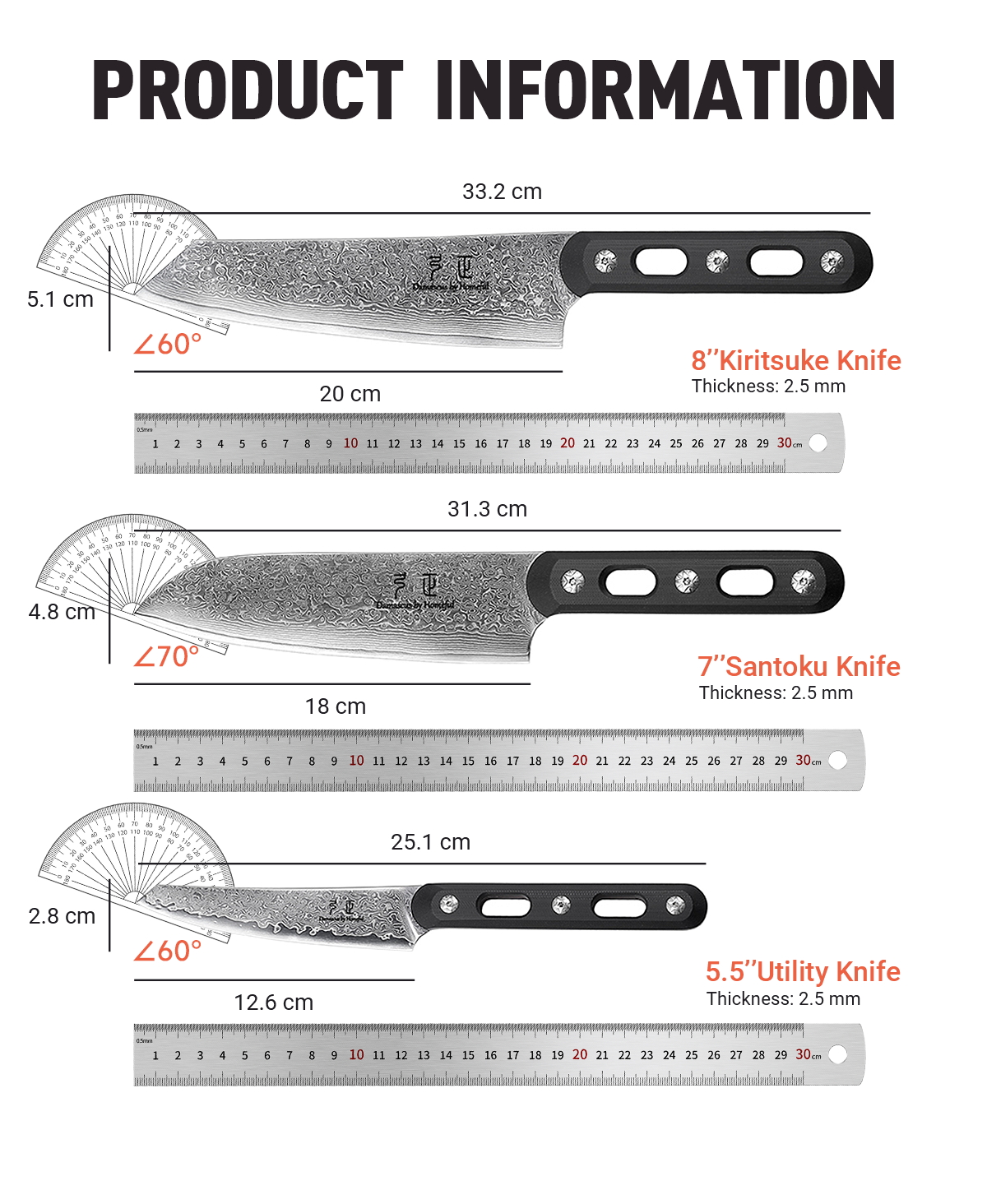 Japanese Damascus Knife