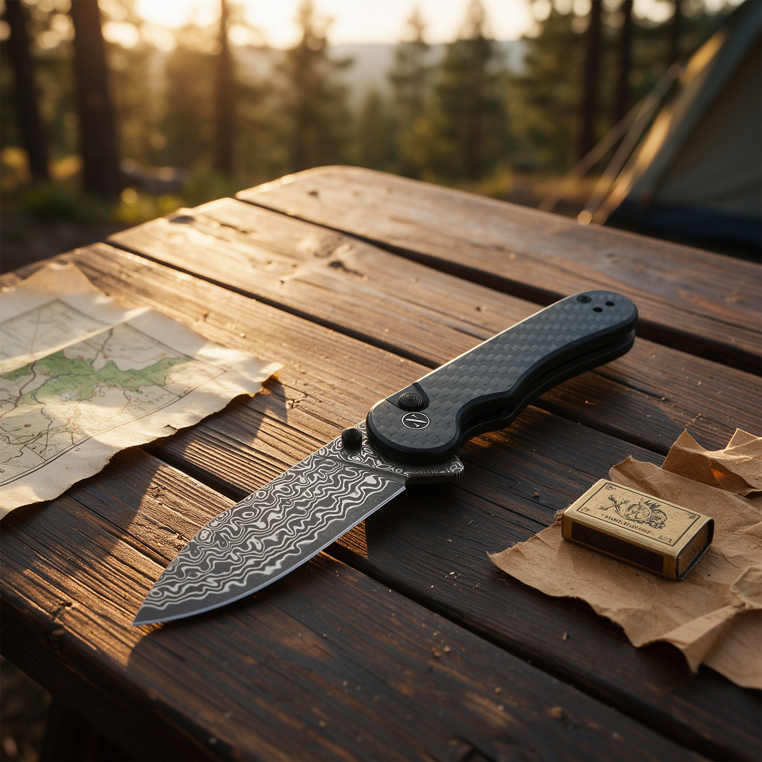 Folding Knife Stainless Steel Blade, Non-Slip Grip Pocket Knife