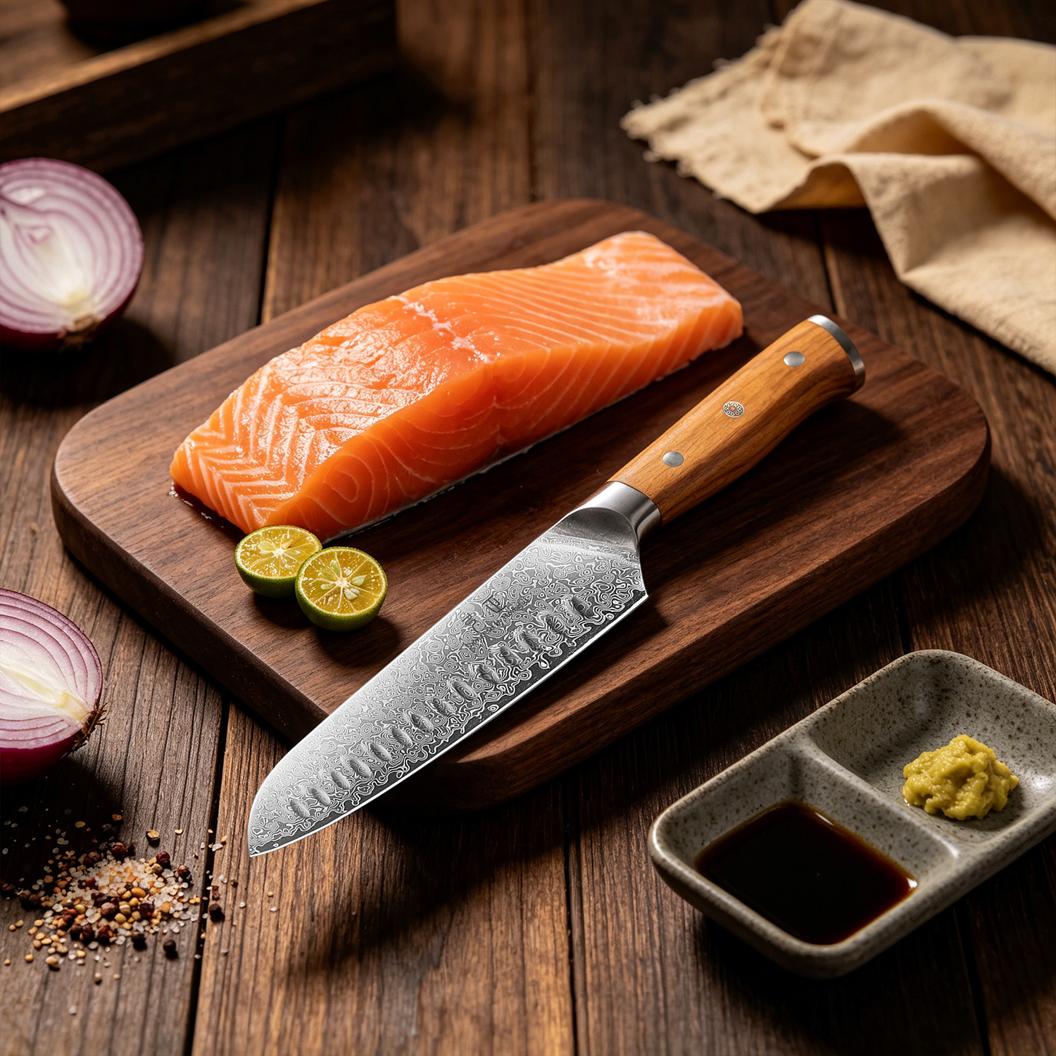 Homeful 2 Pieces Damacus Chef Knives Set