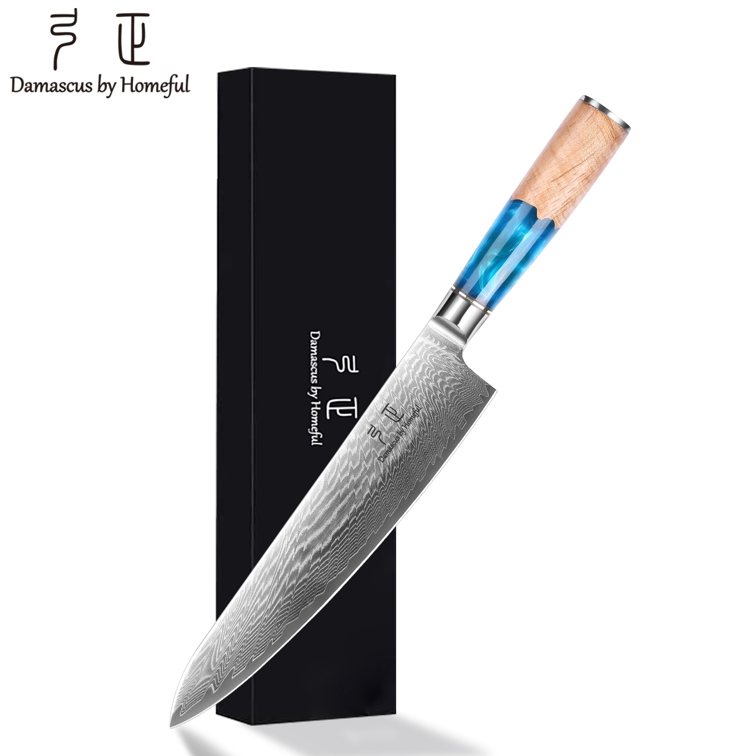 Homeful 5 Pieces Damascus Steel Knife Set