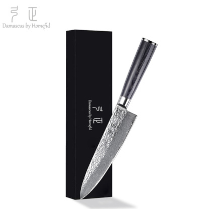 2pcs Kitchen Knife Set with black pakka wood handle