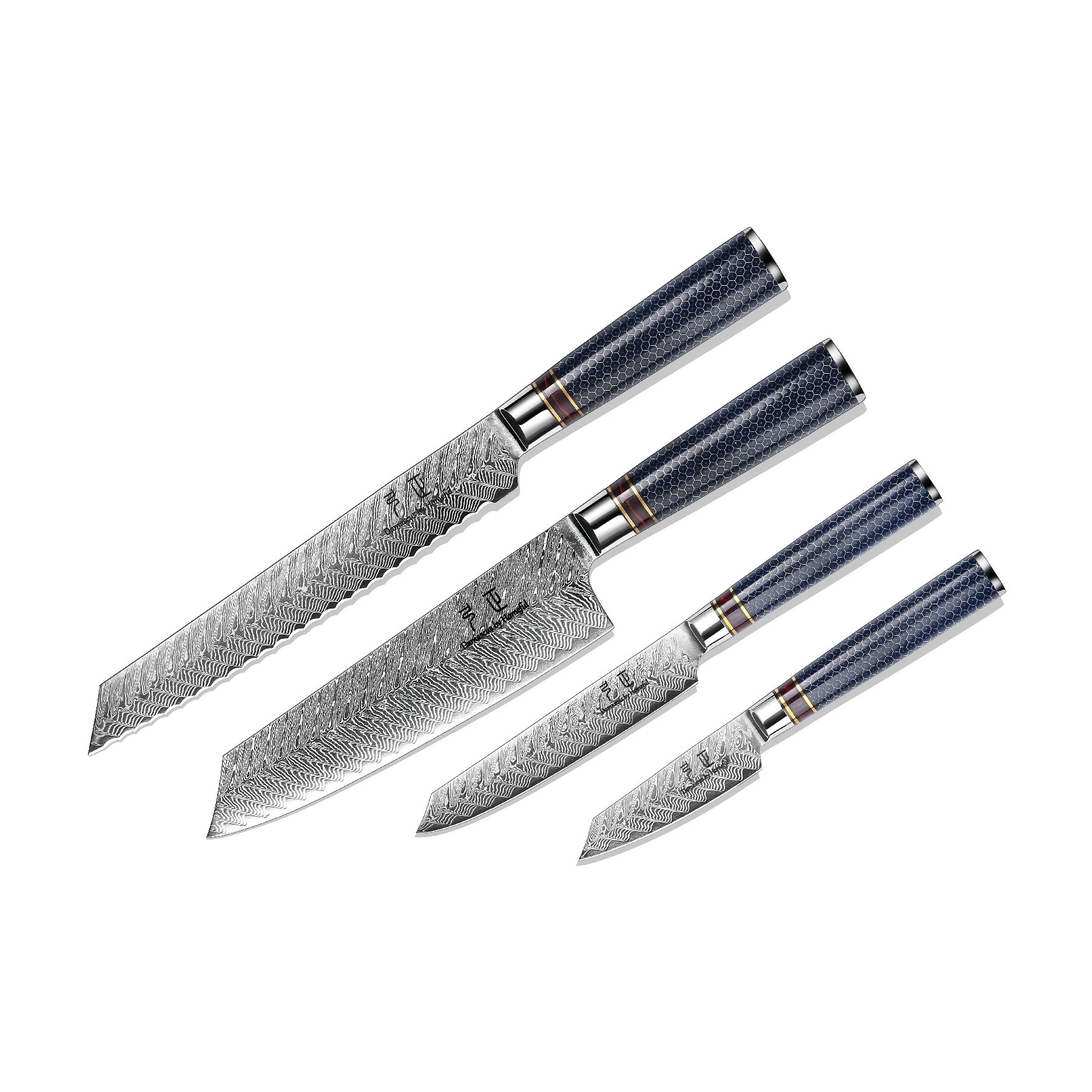 8'' VG10 Steel Damascus Aluminum Alloy with Resin Handle Kiritsuke Knife