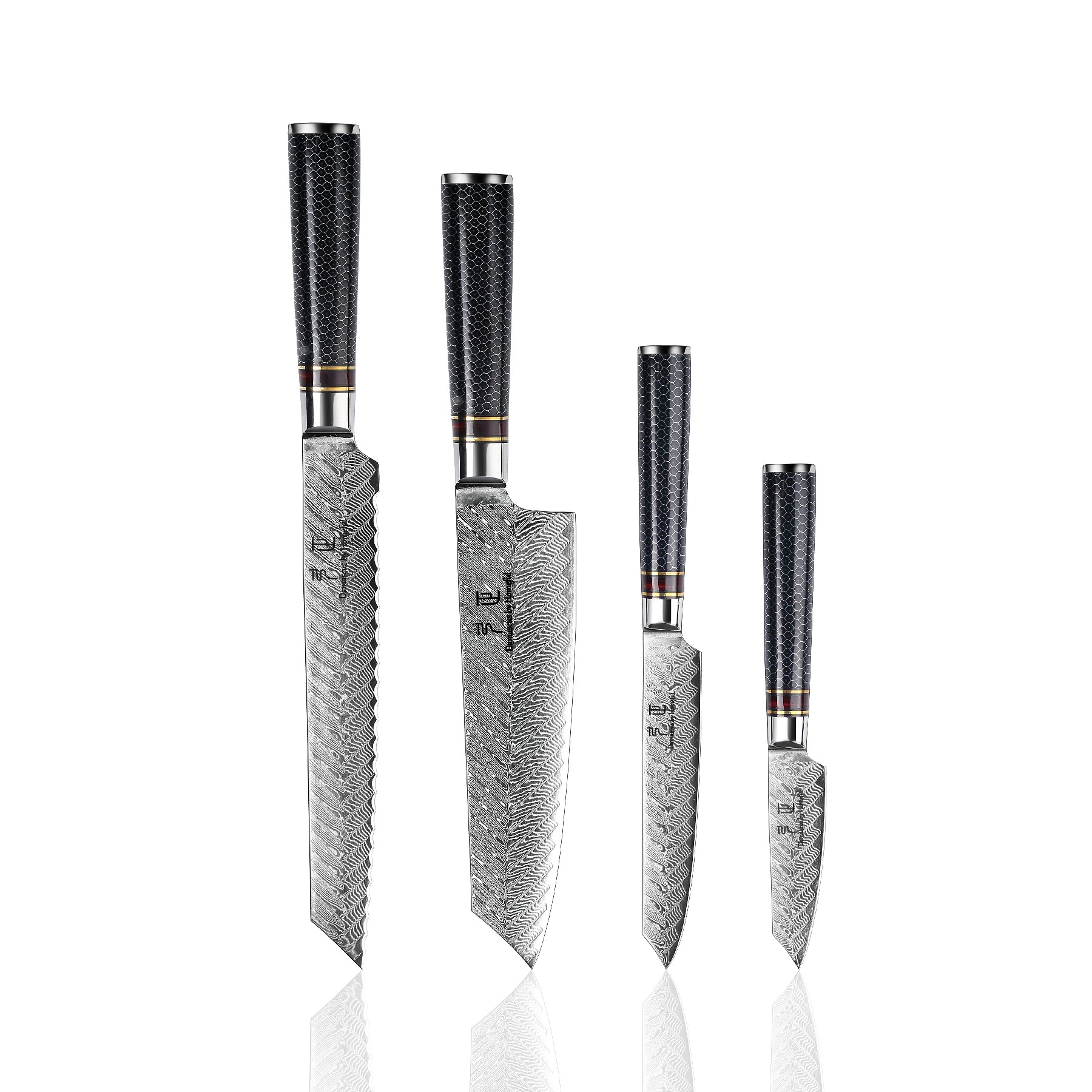 8'' VG10 Steel Damascus Aluminum Alloy with Resin Handle Kiritsuke Knife