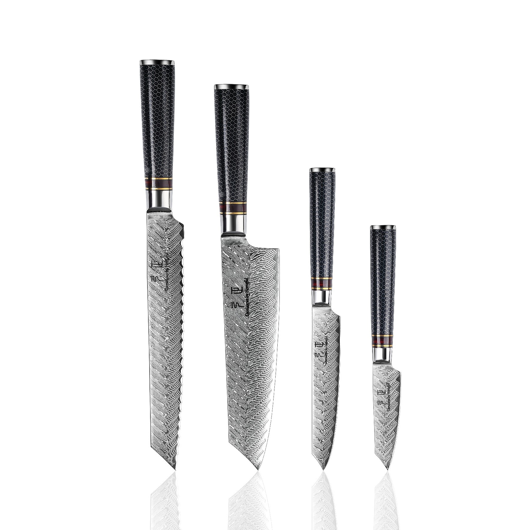 8'' VG10 Steel Damascus Aluminum Alloy with Resin Handle Kiritsuke Knife