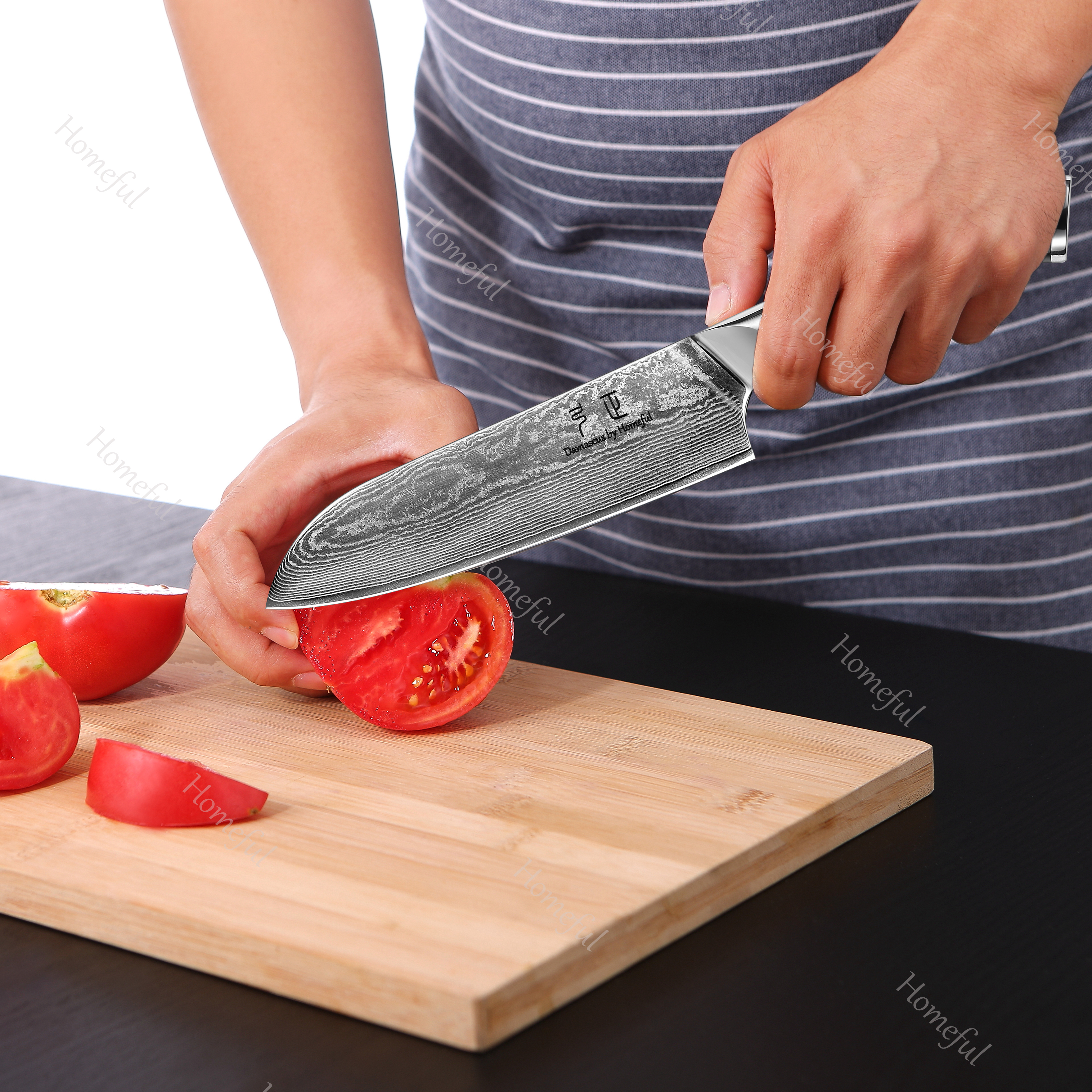 Homeful Japanese Steel Damascus Master Chef Knife Set