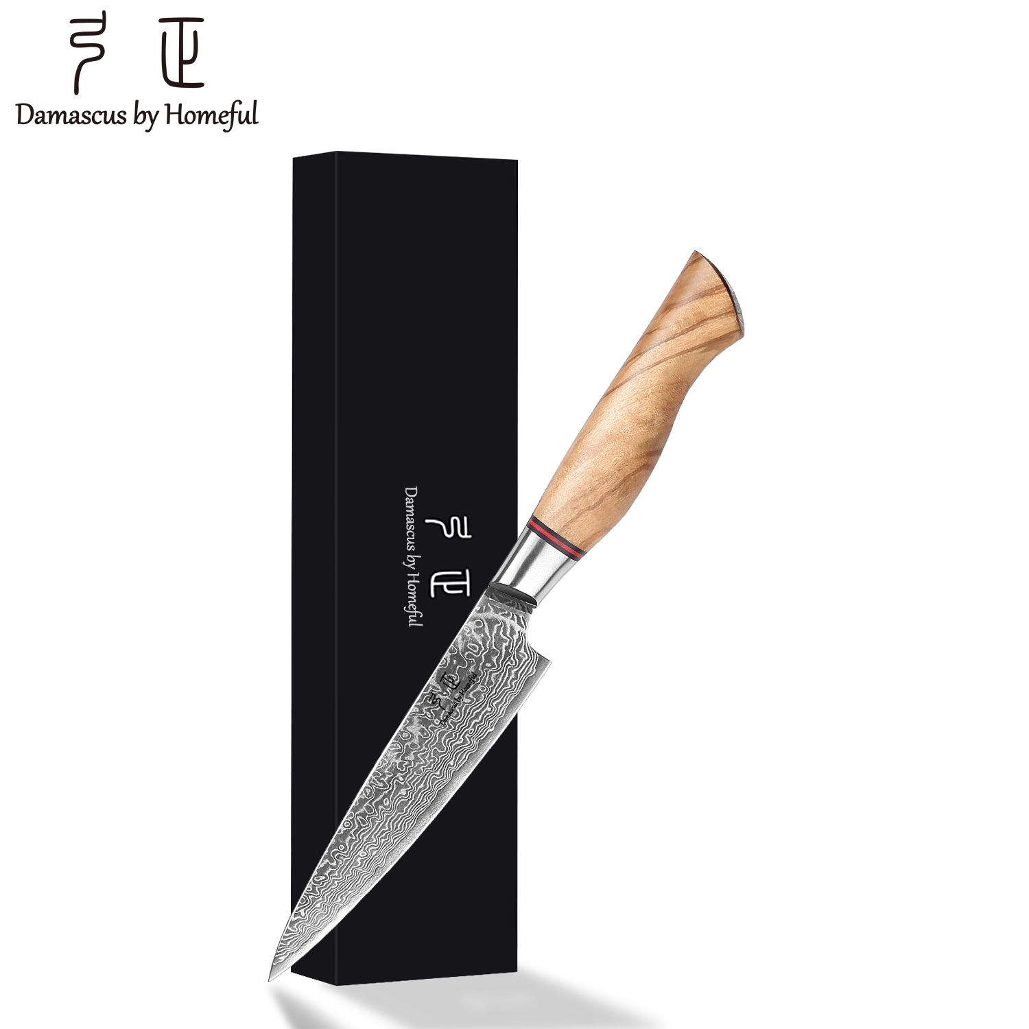 7 PCs Damascus knife set