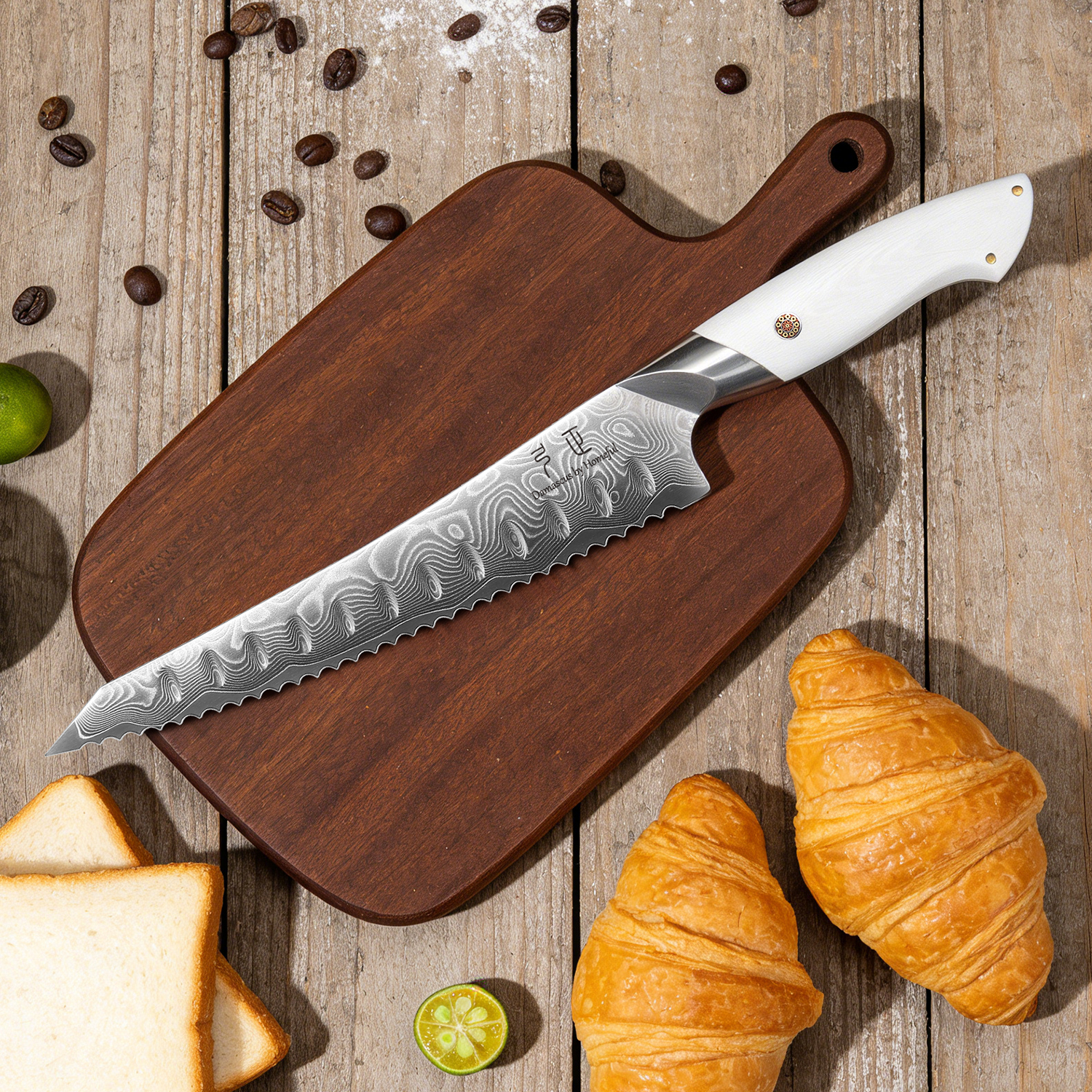 6 Pieces Damascus Steel Kitchen Knife Set