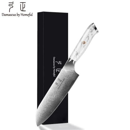 7"  Santoku knife with Turquoise Stone handle