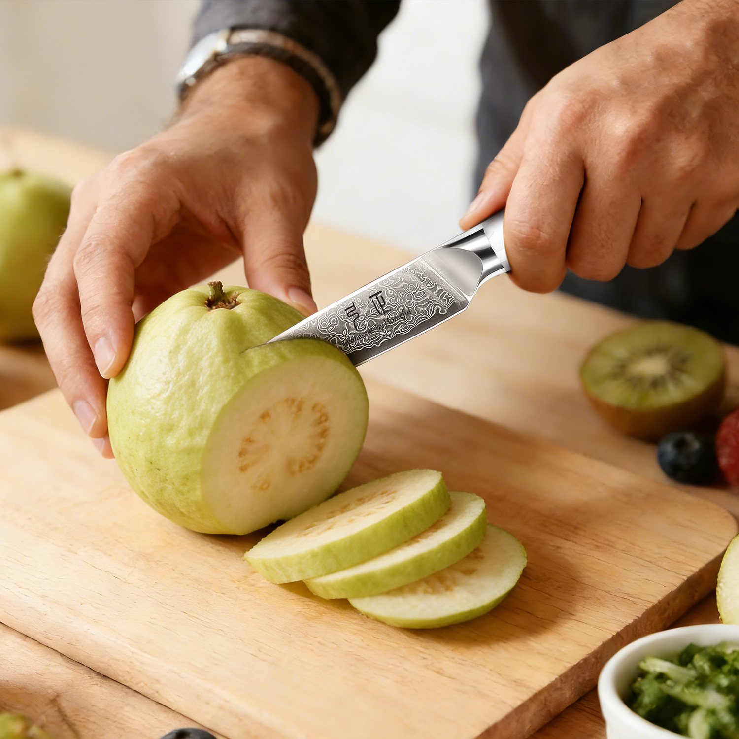 3.5"  Paring knife with Turquoise Stone handle
