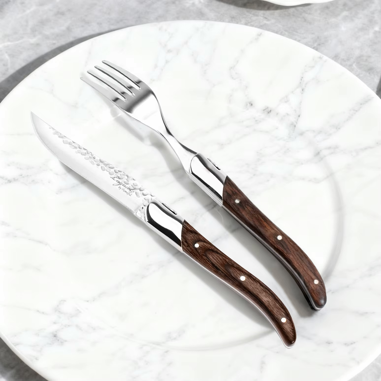 Homeful Best Steak Knife Set Laguiole Flatware 