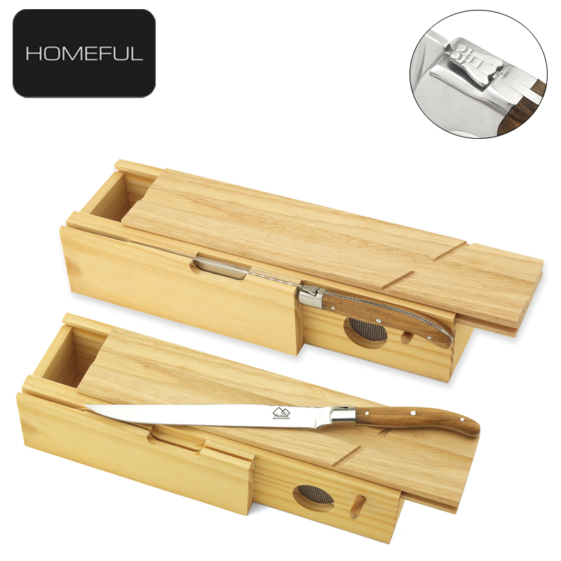 Homeful Laguiole Carving Knife Handle Olive Wood