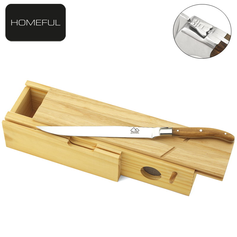 Homeful Laguiole Carving Knife Handle Olive Wood