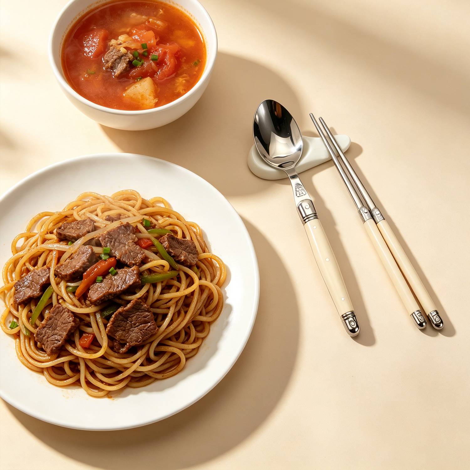 Homeful Cutlery Chopsticks and Table Spoon Set