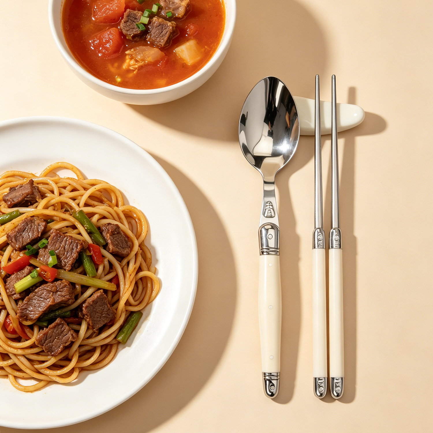 Homeful Cutlery Chopsticks and Table Spoon Set
