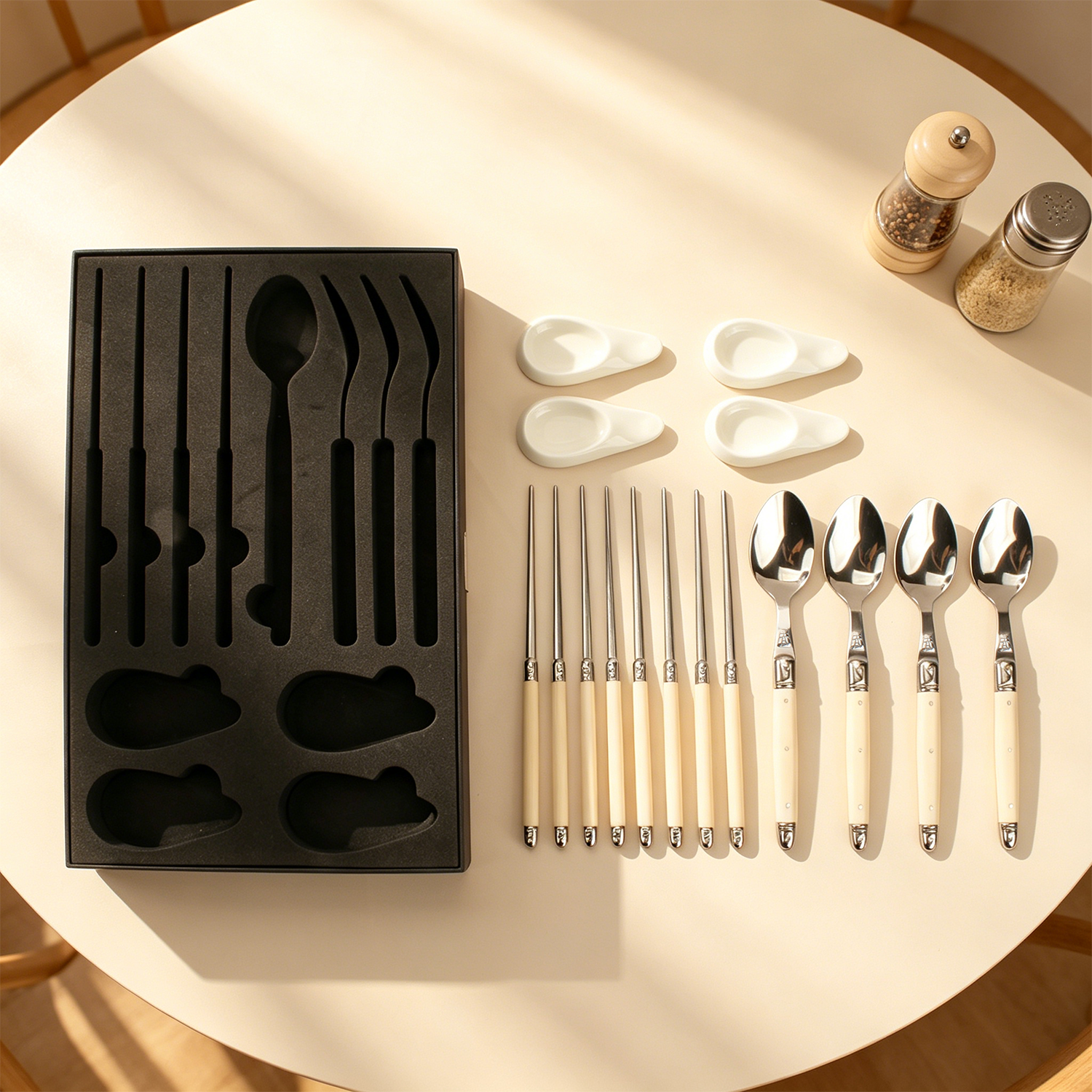 Homeful Cutlery Chopsticks and Table Spoon Set