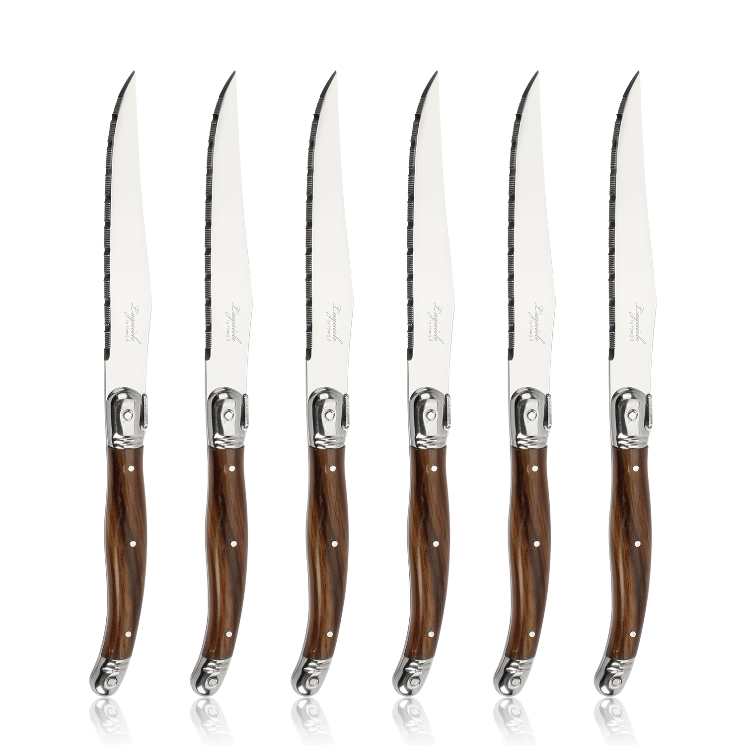 Homeful Wood Effect ABS Handle Laguiole Steak Knives
