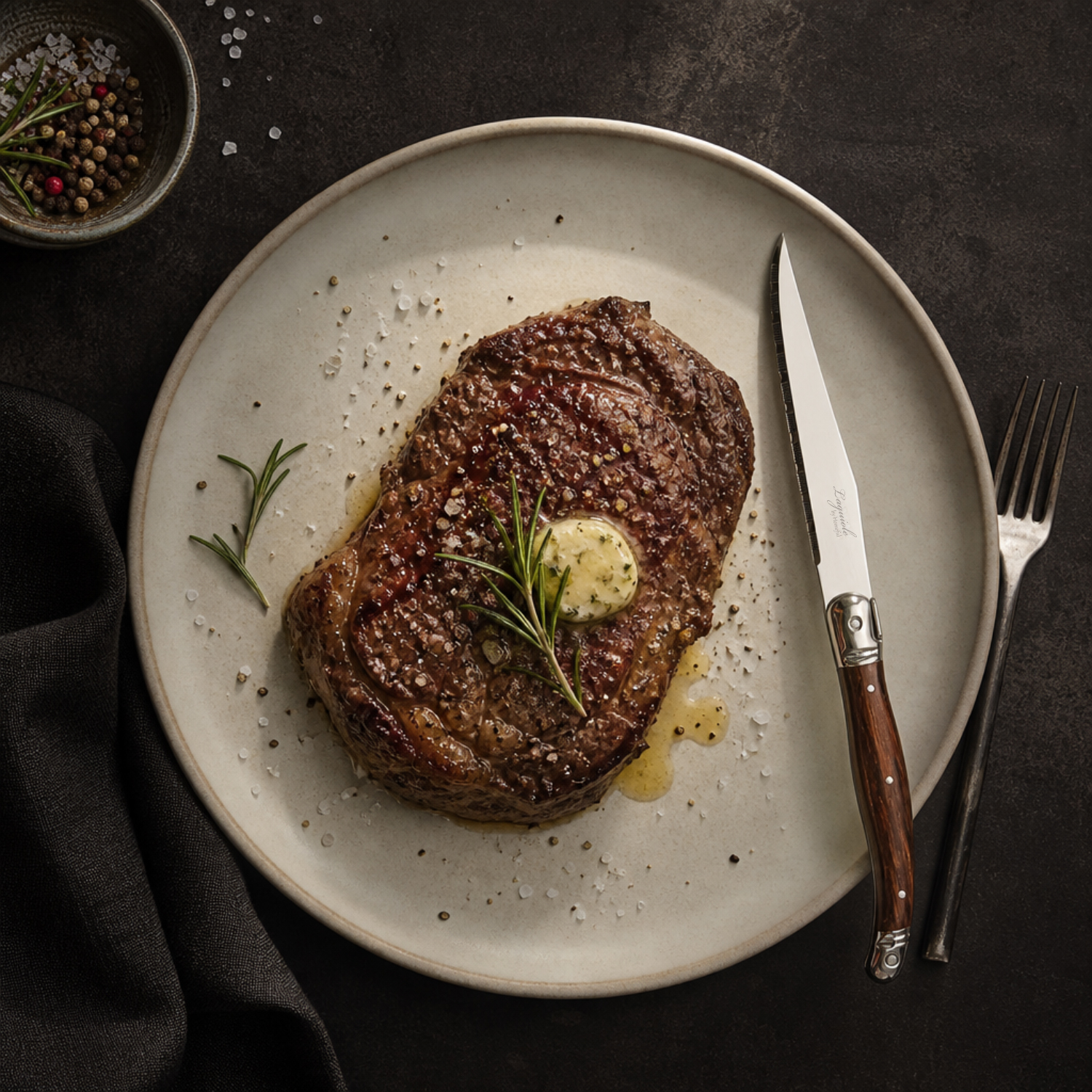 Homeful Wood Effect ABS Handle Laguiole Steak Knives