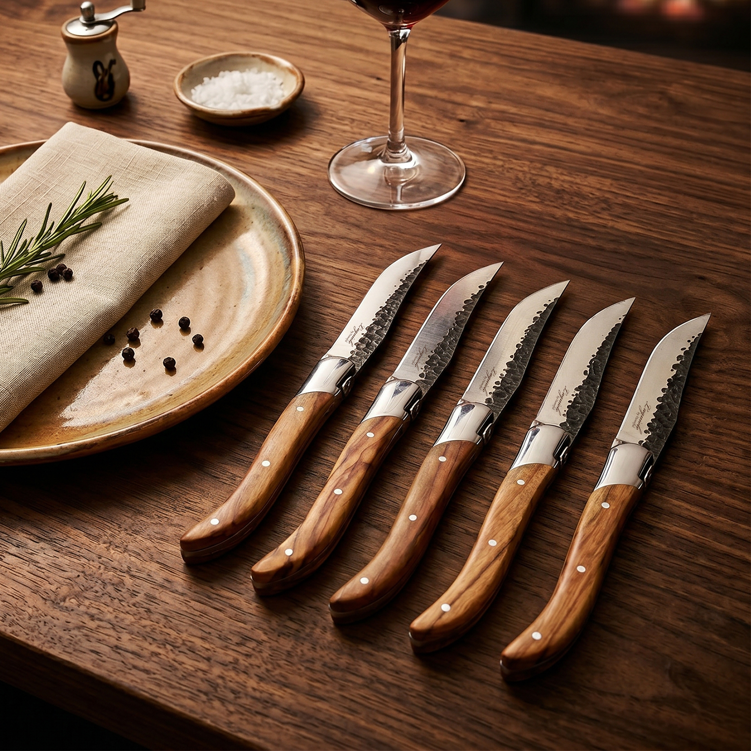 Homeful Laguiole Forged Hammer Steak Knife Set