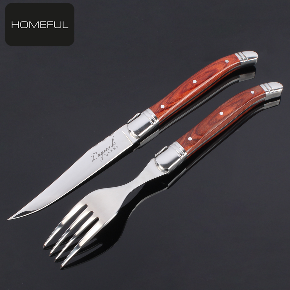 Homeful Luxury Laguiole Flatware Set For Home And Restaurant