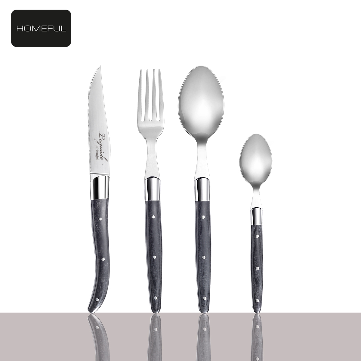 Homeful 4 Pieces Laguiole Table Cutlery Set With Gift Box